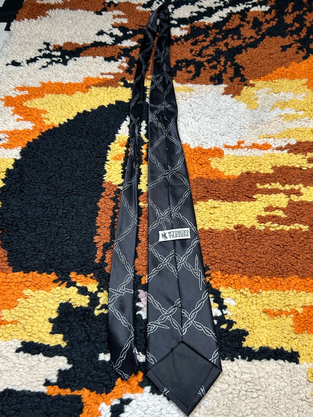 Punk, WYOMING TRADERS, barbed wire silk tie!! - Picture 4 of 8
